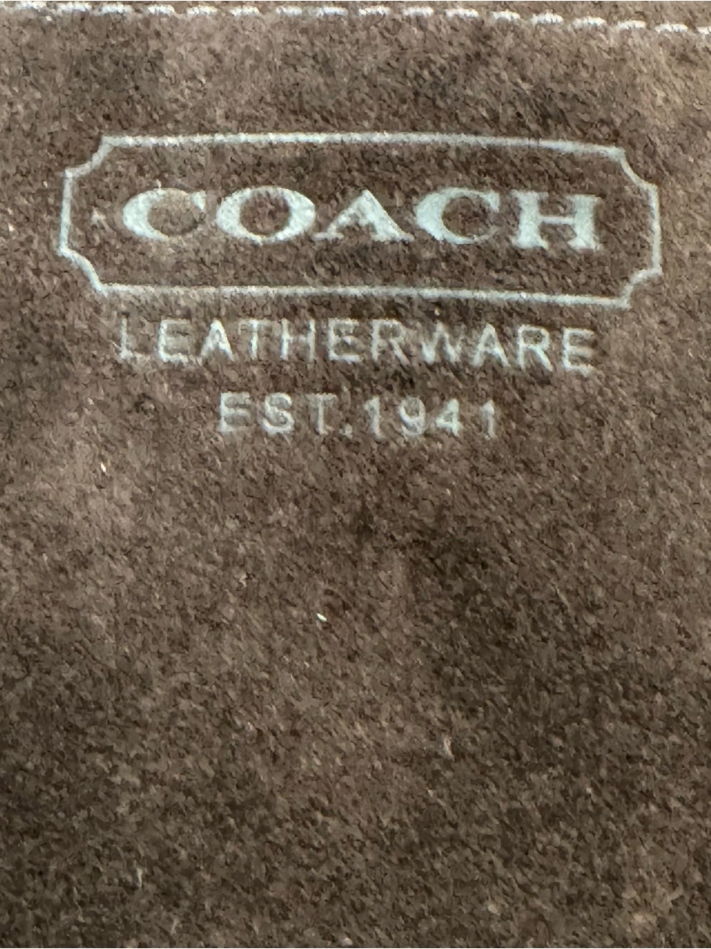 Coach Leatherware Suede Leather Tote Shoulder Bag Brown Large F12635 - Picture 8 of 11